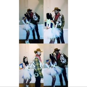 Buzz and woody toy story Halloween costume diy tutu corset cow vest